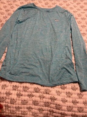 Under Armour Teal Heather Long-Sleeve Crew Neck Top